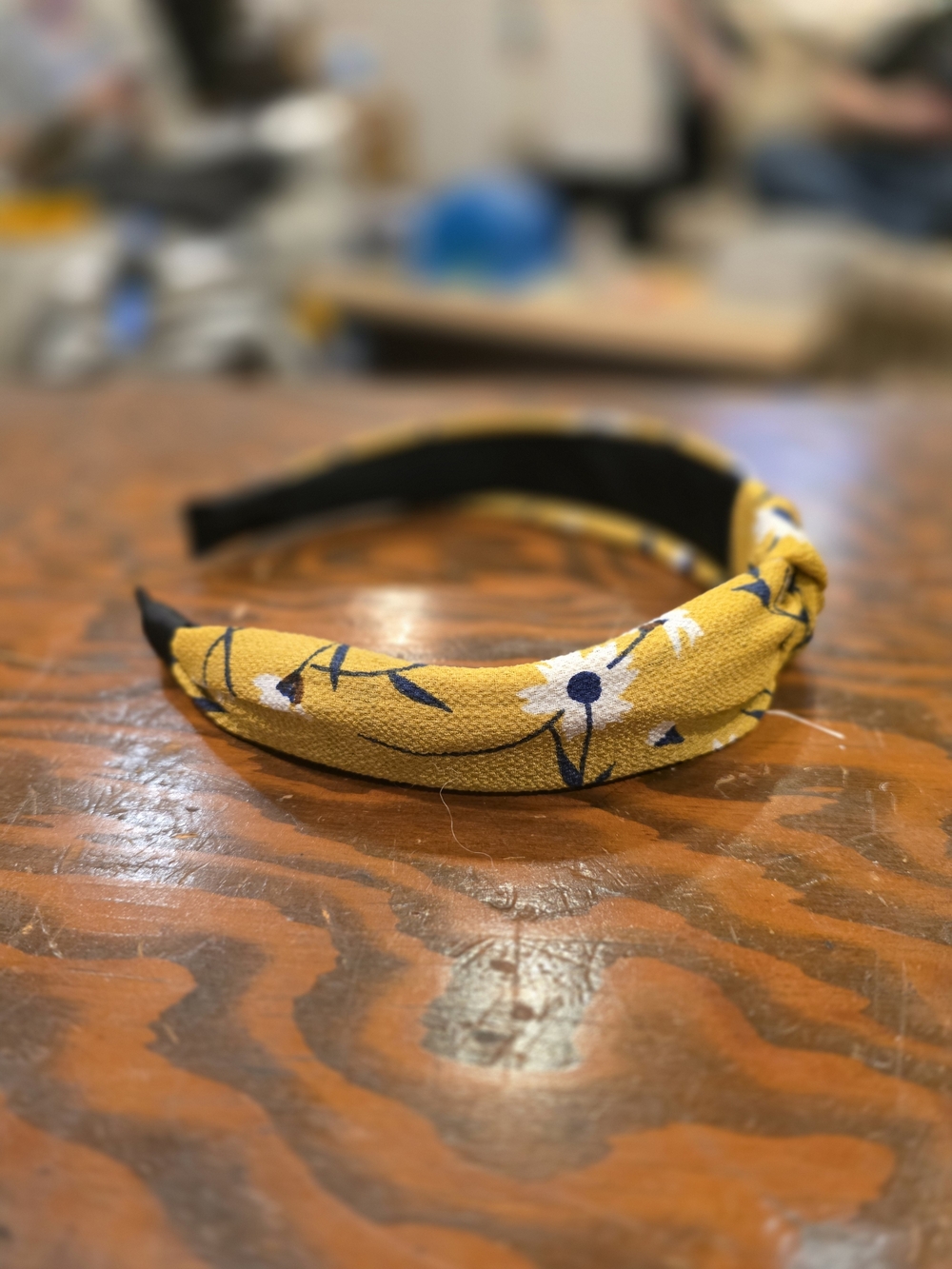 Knotted Yellow Floral Headband